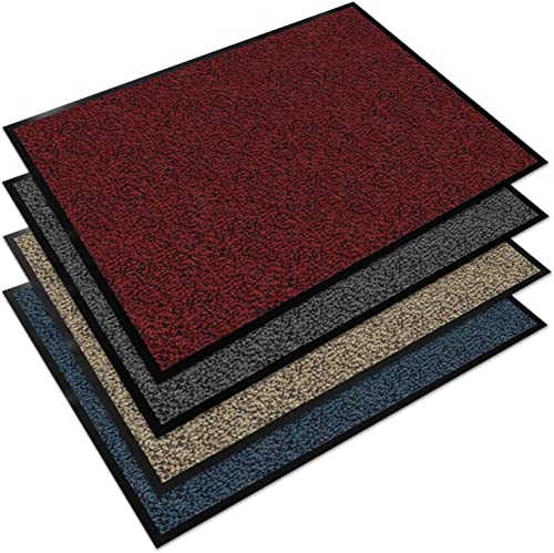 Floordirekt EVEREST Schmutzfangmatte Sky - Testsieger - Fußmatte in vielen Farben und Größen - rot-schwarz, 90x120 cm von etm