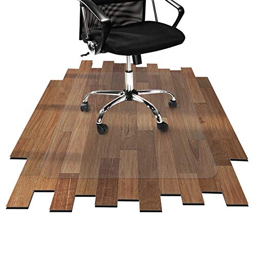 etm Bodenschutzmatte Bürostuhl Unterlage 100x120 cm Schreibtischstuhl Schutzmatte für Hartboden | extra transparent und rutschfest | optimales Gleitverhalten für Stuhlrollen von etm