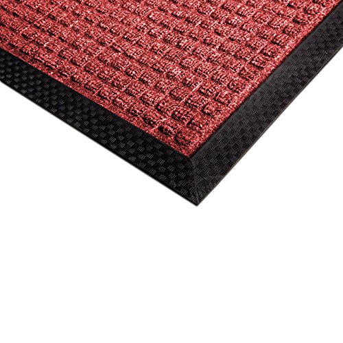 etm® Fußmatte Diamond | für außen und innen | geprägte Struktur für optimale Reinigungswirkung | Schmutzfangmatte in vielen Größen und Farben (Rot 90x150 cm) von etm