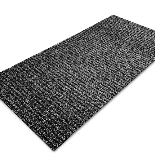 etm® Sicherheitsmatte gegen Glätte | Outdoor Teppich mit Rutschfester Granulat Beschichtung | Antirutschmatte für Außenbereich | 120 cm Breite und viele Farben und Längen (2,5 m Länge, anthrazit) von etm