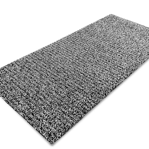 etm® Sicherheitsmatte gegen Glätte | Outdoor Teppich mit Rutschfester Granulat Beschichtung | Antirutschmatte für Außenbereich | 120 cm Breite und viele Farben und Längen (5 m Länge, grau) von etm