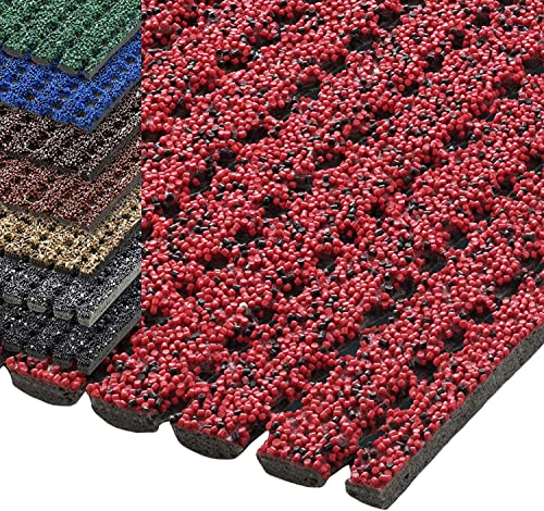 etm® Sicherheitsmatte gegen Glätte | rutschfeste Granulat Beschichtung | deutsches Qualitätsprodukt | 120 cm Breite | viele Farben und Längen (1,5 m Länge, rot) von etm