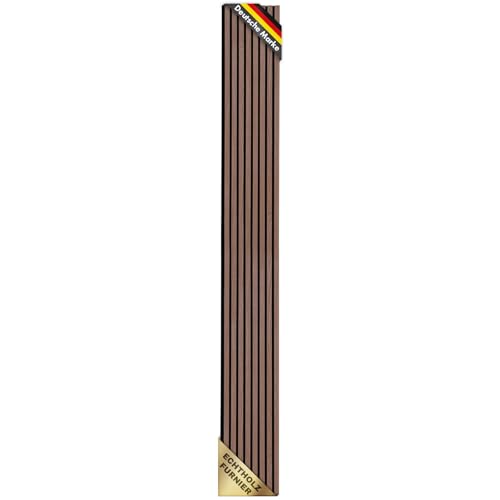 etm Akustikpaneele 275 x 27 cm, Wandpaneele mit Echtholzfurnier| Wandverkleidung | Akustikpaneel | Wandpaneele auf filz | Akustikfilz (Black Walnuts) von etm