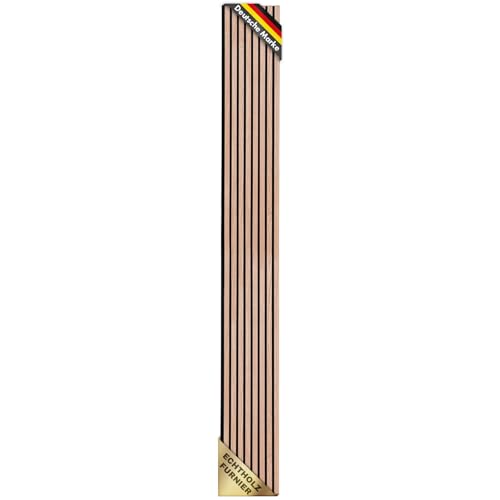 etm Akustikpaneele 275 x 27 cm, Wandpaneele mit Echtholzfurnier| Wandverkleidung | Akustikpaneel | Wandpaneele auf filz | Akustikfilz (Red Oak) von etm