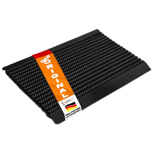 etm fussmatte aussen - 50 x 80 cm - schmutzfangmatte, aus Alu -Verschiedene Modelle - rostfrei & wetterfest - Haustür fussmatte innen (Power Brush schwarz - mit PVC Rahmen) von etm