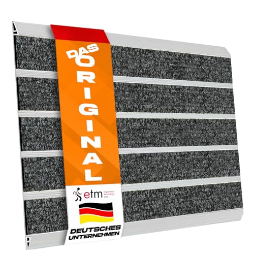 etm fussmatte aussen - 42 x 60 cm - schmutzfangmatte, aus Alu -Verschiedene Modelle - rostfrei & wetterfest - Haustür fussmatte innen (Select Mat, Grobfasern) von etm
