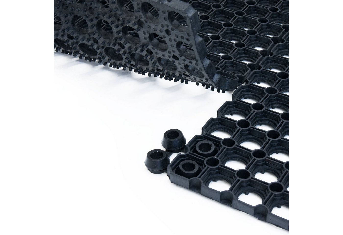 etm Fußmatte Verbinder für Ringgummimatte Octo Door, Bodenschutzverbinder, quadratisch von etm
