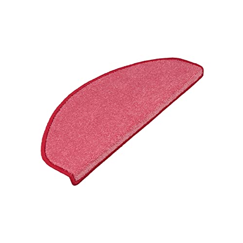 etm Original Stufenmatten Treppen-Teppich 15er Spar Set 20 Farben und 20 Modelle zur Auswahl (Rosa, Halbrund 65 x 23,5 cm) Dynasty von etm
