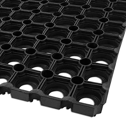 etm Ringgummimatte Rasengitter - Octodoor Gummimatte - Schmutzfangmatte - Fußmatte für Außen - Antirutschmatte - 100x250cm etm Ringgummimatte Rasengitter - Octodoor Gummimatte - Schmutzfangmatte - Fußmatte für Außen - Antirutschmatte - 100x250cm von etm