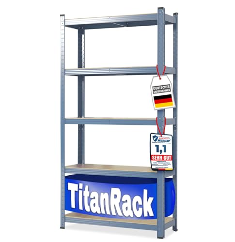 etm Schwerlastregale – Garage, Keller, Werkstatt - Steckregal, Lagerregal, Kellerregal - Hohe Traglast & Verstellbare Böden (Anthrazit-Grau, 180 x 90 x 45 cm) von etm