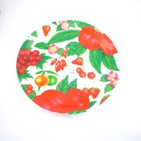 Vintage Serviertablett Aus Melamin 70Er Jahre Retro Obst-Design von etsyYNB