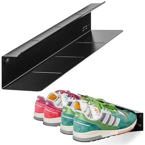 Schuhregal für den Eingangsbereich - Schmales Schuhschrank, Wandregal für Innen- und Außenbereich, Schrank zur Schuhaufbewahrung (2 x 40 x 10 x 10 cm) von etterr