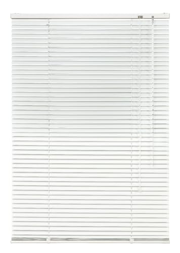 Klemmfix Alu Jalousie ohne Bohren - viele Größen und Farben - Aluminium Lamellen - Klemmträger Montage Fenster Tür - Rollo Faltrollo Sonnenschutz Jalousette (Größe 110 x 220 cm, Farbe Weiß) von etusimo
