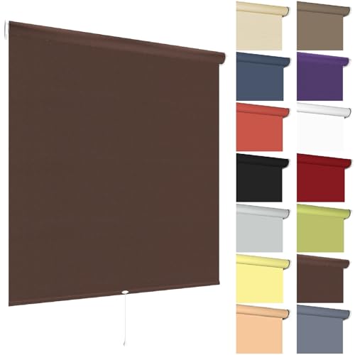 Springrollo Mittelzugrollo Schnapprollo viele Größen und Farben Montage Träger Metall Rollo Vorhang Blickdicht lichtdurchlässig Fenster Sonnenschutz Sichtschutz Blendschutz (90 x 180 cm, Cappuccino) Springrollo Mittelzugrollo Schnapprollo viele Größen und Farben Montage Träger Metall Rollo Vorhang Blickdicht lichtdurchlässig Fenster Sonnenschutz Sichtschutz Blendschutz (90 x 180 cm, Cappuccino) von etusimo