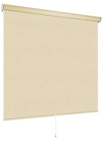 etusimo Springrollo Mittelzugrollo Schnapprollo Rollo | 13 Farben | Breite 62-202 cm Höhe 180 cm | Stoff Blickdicht lichtdurchlässig | Wand- und Deckenmontage (Größe 112 x 180 cm, Farbe Cream, Beige) von etusimo