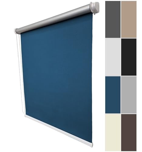 etusimo Thermorollo Verdunkelungsrollo Seitenzugrollo Fensterrollo Sonnenschutzrollo Rollo (170 x 180 cm, Blau) von etusimo