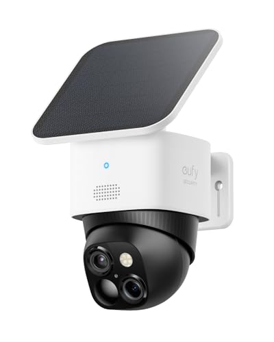 eufy Security SoloCam S340, Kamera Überwachung Aussen, 360°-Überwachung, Keine Toten Winkel, Überwachungskamera Aussen Akku, Solar, 2,4GHz WLAN, Gebührenfreie Nutzung, HomeBase 3 kompatibel von eufy Security