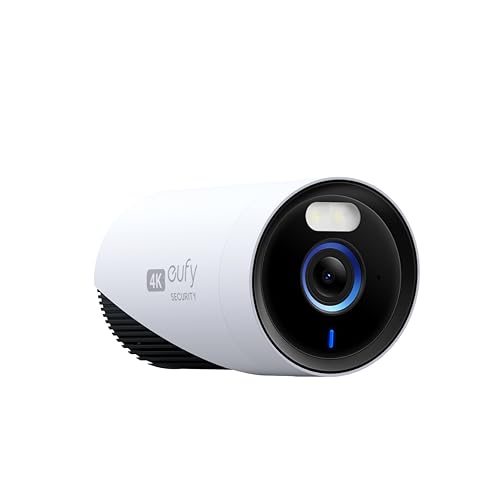 eufy Security eufyCam E330 (Professional) Zusatz-Überwachungskamera für Außen, 4K, 24/7 Aufnahme, Netzstrombetrieben, veratärktes Wi-Fi, Gesichtserkennungs-KI, Keine Gebühren, erfordert HomeBase 3 von eufy Security