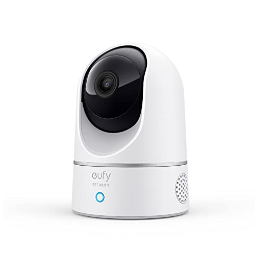 eufy Security Indoor Cam E220, 2K Überwachungskamera Innen, 360 Grad Sicherheit, 2-Wege-Audio, WLAN, Personenerkennung, Nachtsicht, Bewegungsverfolgung, HomeBase 3 kompatibel von eufy Security
