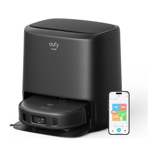 eufy Clean X9 Pro Staubsaugerroboter mit Wischmopp und Reinigungsstation, 5.500 Pa Saugkraft, 2 rotierende Wischmopps, Automatische Wischmopp Reinigung und Trocknung bei 40°, KI Hinderniserkennung eufy Clean X9 Pro Staubsaugerroboter mit Wischmopp und Reinigungsstation, 5.500 Pa Saugkraft, 2 rotierende Wischmopps, Automatische Wischmopp Reinigung und Trocknung bei 40°, KI Hinderniserkennung von eufy
