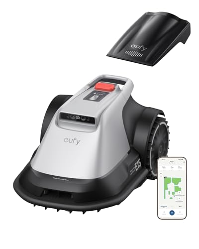 eufy E15 Mähroboter, Keine Signalausfälle, Kein RTK, TrueVision Technologie, Smart-Navigation, Garten bis 800m², Präzisionsrandschnitt, Hindernisvermeidung, App-Steuerung (Generalüberholt) von eufy
