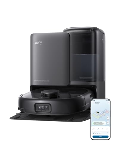eufy Omni E25 HydroJet Saugroboter mit Wischfunktion, 20.000Pa Turbo-Saugkraft, DuroSpiral Entwirrbürsten, CornerRover Arm für Ecken, All-in-One-Station, für Tiere & Kinder. von eufy