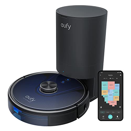 eufy by Anker RoboVac L35+ Saug- & Wischroboter mit Absaugstation (3200Pa, 145min Laufzeit, 330ml Staub-/200ml Wassertank, ideal bei Tierhaaren, mehrstöckige Kartierung, App-/Sprachsteuerung) von eufy
