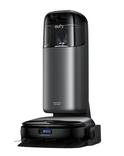 eufy S1 Pro HydroJet Saugroboter mit Wischfunktion, Revolutionäres Reinigungssystem, Ozon-10-in-1-Station, Auto-Reinigerdosierung (Generalüberholt) von eufy