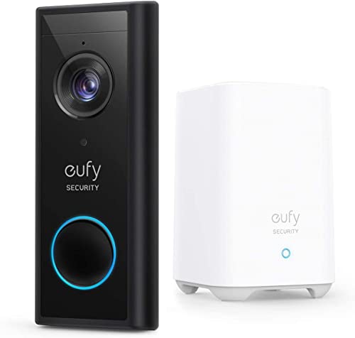 eufy Security, Kabellose Video-Türklingel mit Akku, 2K HD, Türklingel mit Kamera, Gebührenfrei, smarte Personenerkennung, beidseitige Audiofunktion(HomeBase 2 notwendig)(Generalüberholt) von eufy Security