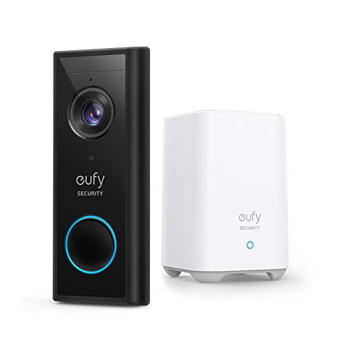 eufy Security Video Doorbell S220, Kabellose Video Türklingel mit Akku, 2K HD, Türklingel mit Kamera, Gebührenfreie Nutzung, smarte Personenerkennung, beidseitige Audiofunktion (HomeBase 2 notwendig) von eufy Security