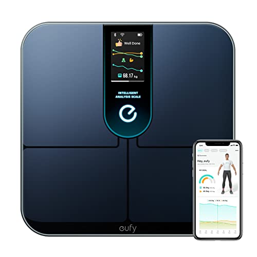 eufy by Anker WLAN Fitness Tracking Smart Scale P3, intelligente Waage mit Analyse, virtuelles 3D-Körpermodell, digitale Körperwaage mit 16 Messwerten, Herzfrequenz, BMI, Bluetooth, mit App von eufy