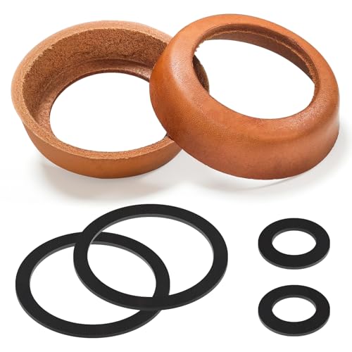 euluoziqing 2 Stück Ledermanschette für Schwengelpumpe Typ 75, Dichtungen Schwengelpumpe Ersatzteile, O-Ringe Dichtung Kolbenmanschette für Gartenpumpe Handpumpe Brunnenpumpe (Braun) von euluoziqing