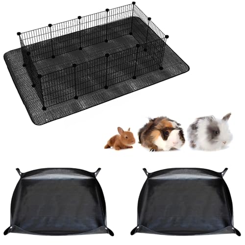 eupdd 100x120cm wasserdichte Haustier-Laufgittermatte: Schwarz für Meerschweinchenkäfig, Plane eupdd 100x120cm wasserdichte Haustier-Laufgittermatte: Schwarz für Meerschweinchenkäfig, Plane von eupdd
