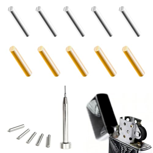 eupdd 11 Stück Zubehör für Feuerzeuge Set: 10 Scharnierstifte mit 1 × Schlagstift für Zippo Zubehör, Feuerzeuge Ersatzteile Reparatur, Ersatz Scharnierstift für Deckel, DIY Zubehör Set eupdd 11 Stück Zubehör für Feuerzeuge Set: 10 Scharnierstifte mit 1 × Schlagstift für Zippo Zubehör, Feuerzeuge Ersatzteile Reparatur, Ersatz Scharnierstift für Deckel, DIY Zubehör Set von eupdd