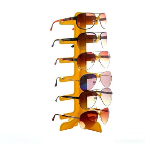 eurNhrN Lagerhalter Racks Sonnenbrille Display Rack Co. Plastik 6 Paar Pairs Brille Regal Show SHORK HALTEL Gelb gelb von eurNhrN