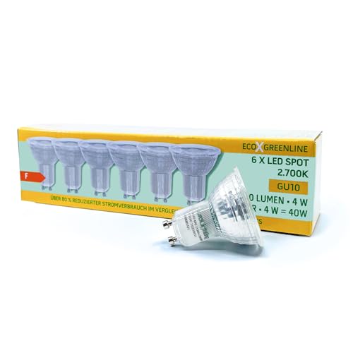 euroLighting LED Spot GU10-4W - 2700K warmweiss - dimmbar - 6-er Pack euroLighting LED Spot GU10-4W - 2700K warmweiss - dimmbar - 6-er Pack von euroLighting