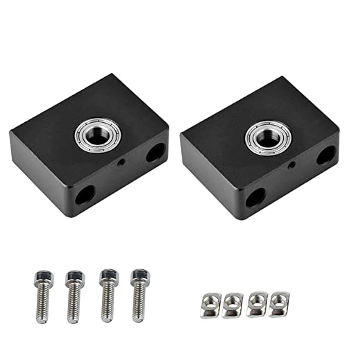 Euroharry 2 Stück Aluminium 8mm Z-Achse Leitspindel Top Mount für CR-10 CR-10S, Ender 3 V2, Ender 3 Pro, Metall Z-Rod Lagerhalter (2er-Pack) von euroharry