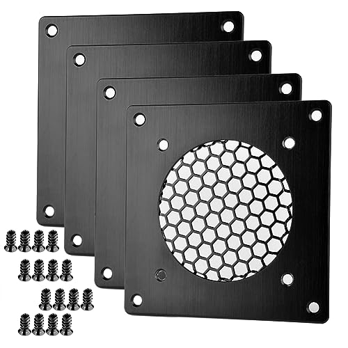 Euroharry Lüftungsgitter 80mm Lüfterabdeckun ，für PC, Computer, AV, elektronische Schränke (4PK) von euroharry