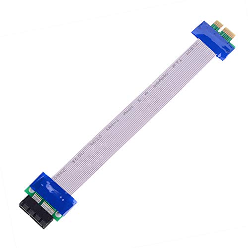 euroharry 15cm PCI-E 1x Riser Karte Extender Adapter Verlängerung Kabel Flachbandkabel von euroharry