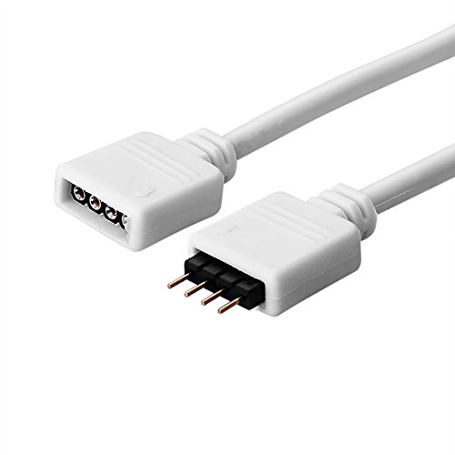 euroharry 2m 200cm Verlängerung Anschluss Kabel für LED RGB-Strip 4 pin, Verbinder, geeignet für LED RGB Leiste Streifen von euroharry