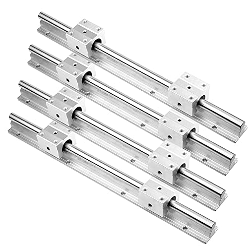 euroharry 4x Linearführung SBR16 Linearwelle Gleitschiene 600mm Welle & 8x SBR16UU Lagerblock 3D Drucker CNC Teile Φ16mm (4x SBR16 + 8x SBR16UU), 4x600mm von euroharry