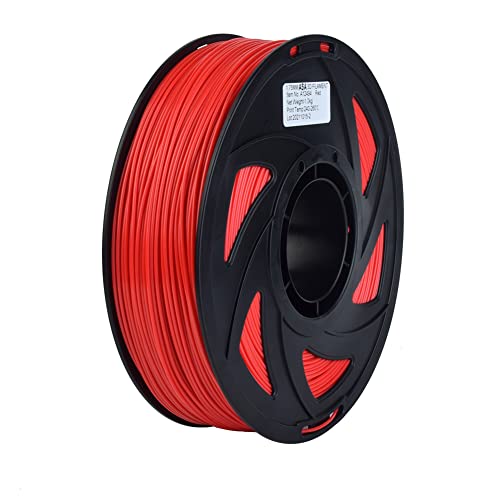 euroharry ASA Filament,3D Drucker Material 1.75mm,UV-Beständig Filament ,Hitzebeständig Material 1KG ,dadurch eignet es sich perfekt für Outdoor Anwendungen unter Sonnenlicht.( ASA ,Rot ) von euroharry