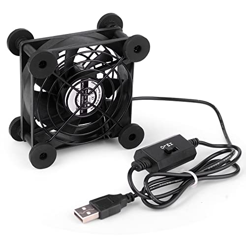 euroharry USB Lüfter 80MM Gehäuse für PC/TV/Box/Receiver/AV-Cabin/PS4/Router - Leise von euroharry