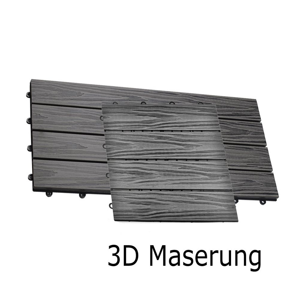 euroharry WPC-Fliesen 1 St Terrassenplatten, 30x30cm 60x30cm WPC-Fliesen Klickfliese von euroharry