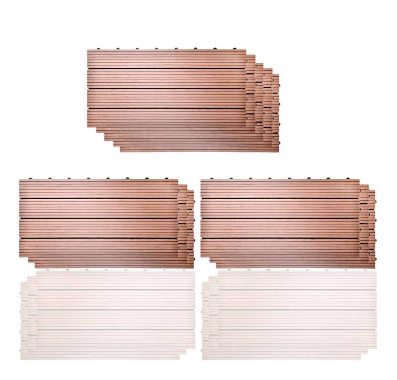 euroharry WPC-Fliesen 22-St. 4m² Terrassenplatten, 30x60 cm WPC-Fliesen Klickfliese von euroharry