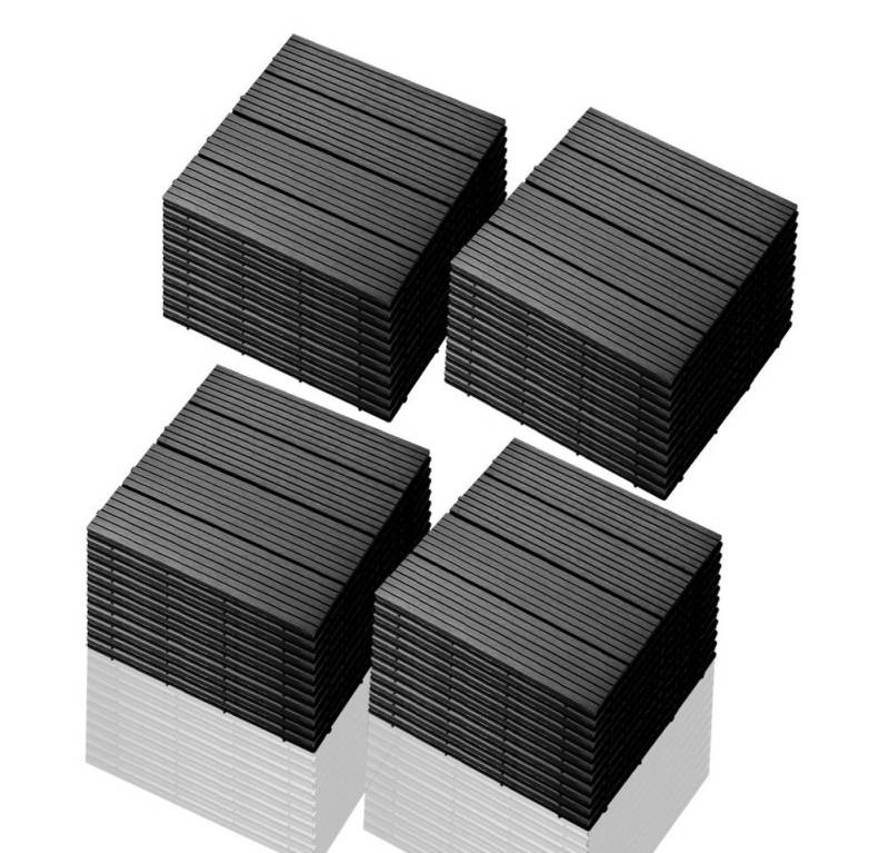 euroharry WPC-Fliesen 44-St. 4m² Terrassenplatten, 30x30 cm WPC-Fliesen Klickfliese von euroharry