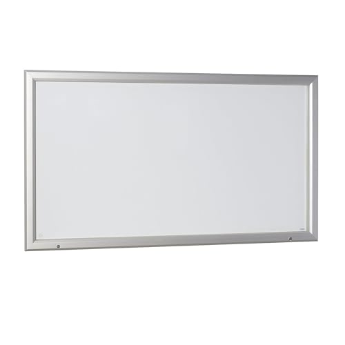 eurokraft | pro | Schaukasten | Alu-Rahmen | für Innen- und Außenbereich | mit Horizontalschwenktür | Außen-BxH 2125 x 1067 mm | Kapazität 27 DIN A4-Blatt von eurokraft