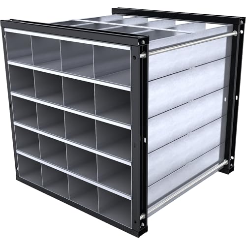 eurokraft | pro | Wabenregal | HxBxT 1000 x 1000 x 1000 mm | 20 Wannen | 4 x 5 Fächer von eurokraft