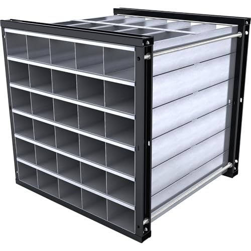 eurokraft | pro | Wabenregal | HxBxT 1000 x 1000 x 1000 mm | 30 Wannen | 5 x 6 Fächer von eurokraft