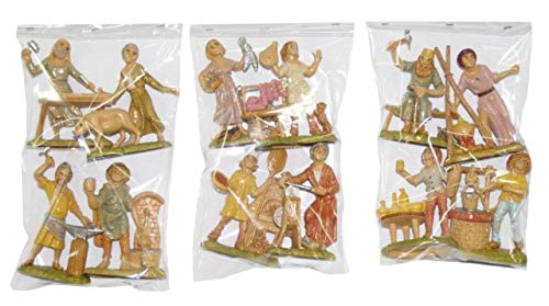 Euromarken Pastorfiguren Doppel 4 Stück 9 cm bunt Euromarken Pastorfiguren Doppel 4 Stück 9 cm bunt von Euromarchi